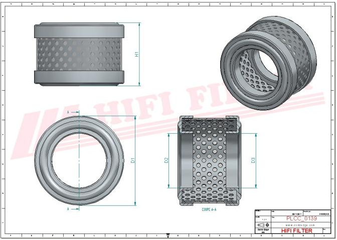 Fuel filter SN 25074 HIFI FILTER for CASE,HITACHI,KOBELCO,KUBOTA